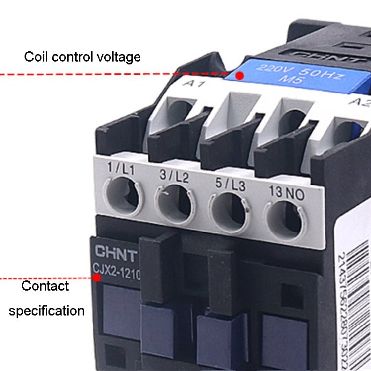 CHNT CJX2 - 2501 25A 220V Silver Alloy Contacts Multi - Purpose Single - Phase AC Contactor - British D'sire