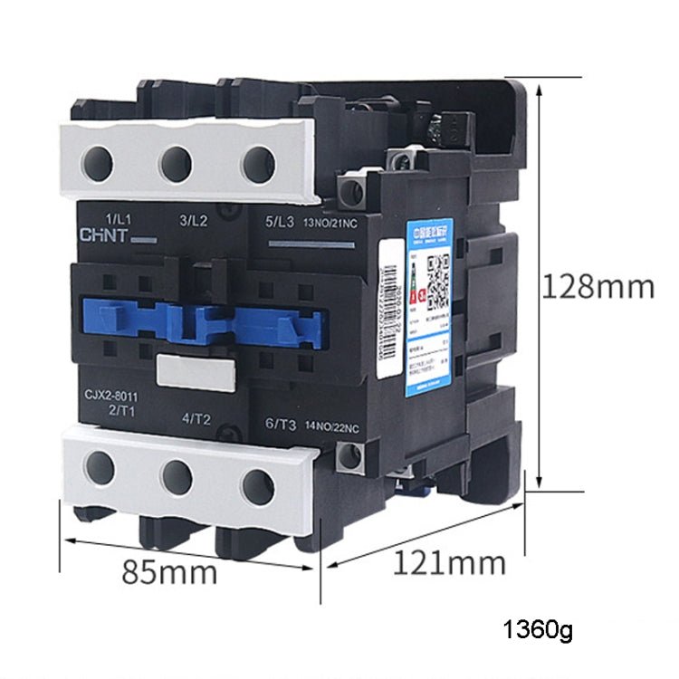 CHNT CJX2-8011 80A 220V Silver Alloy Contacts Multi-Purpose Single-Phase AC Contactor Secondary image