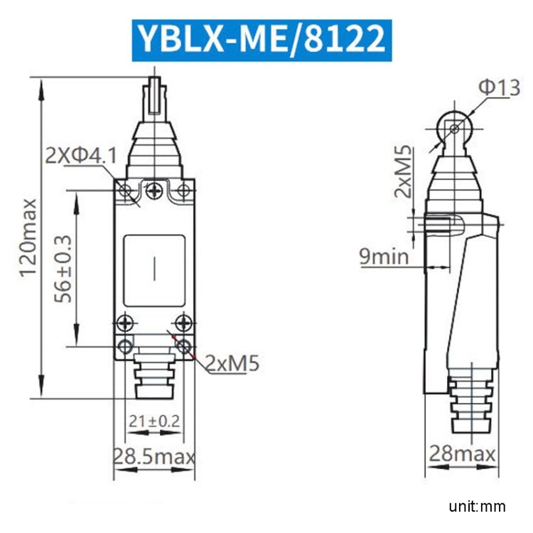 CHNT YBLX-ME8122 Limiter Travel Switches Micro Self-Resetting Stroke Switch Secondary image