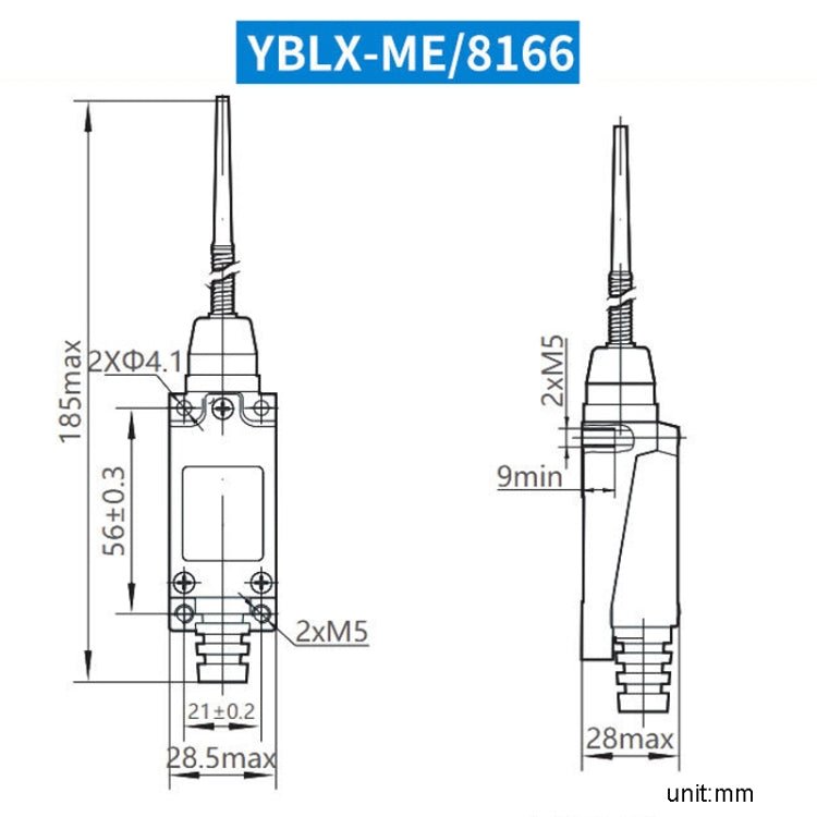 CHNT YBLX-ME8166 Limiter Travel Switches Micro Self-Resetting Stroke Switch Secondary image