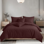 Plain Dyed Easy Care Polycotton Duvet Cover And Pillowcases Set Bed Linen