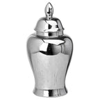 Chrome Large Ginger Jar Decorative Home Accessory - Jar & Jugs - British D'sire