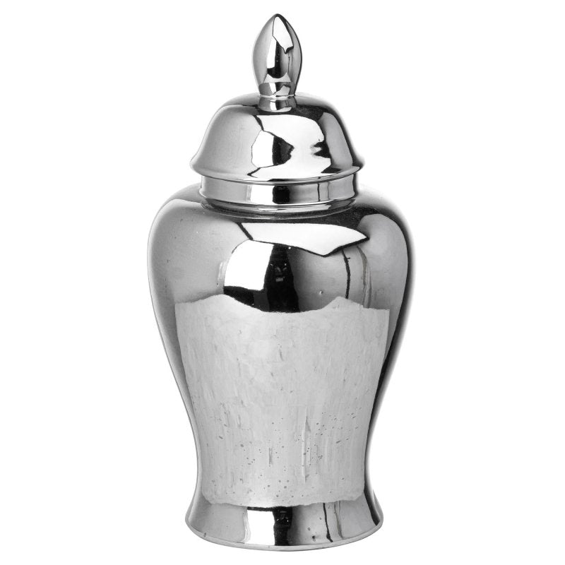 Chrome Large Ginger Jar Decorative Home Accessory - Jar & Jugs - British D'sire