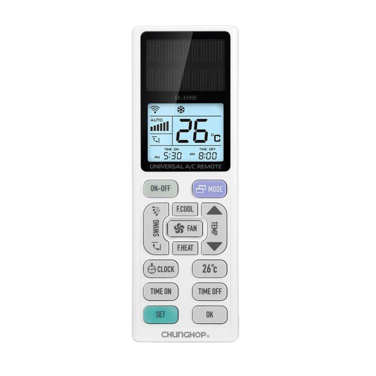 CHUNGHOP EK - 3399ES Optoelectronic Energy Universal Air Conditioner Remote Control with LCD Backlight - British D'sire Main image