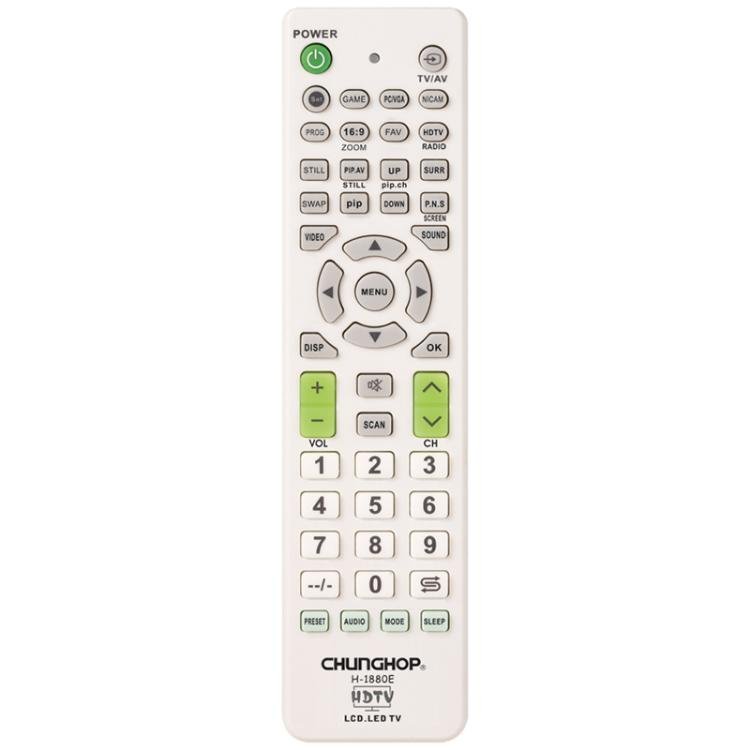 CHUNGHOP H - 1880E TV Remote Control For LED LCD HDTV - British D'sire