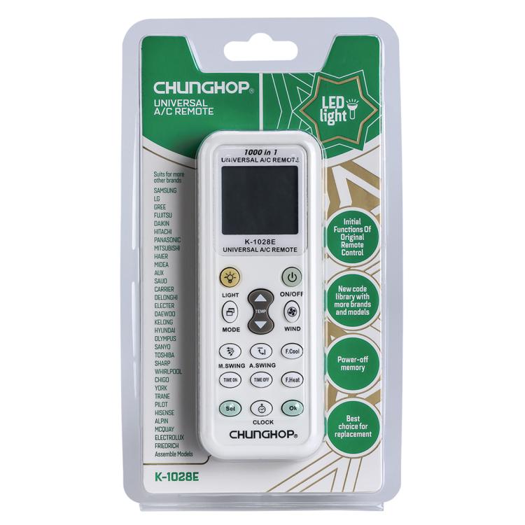 CHUNGHOP K - 1028E Universal Air Conditioner Remote Control with Torch - British D'sire