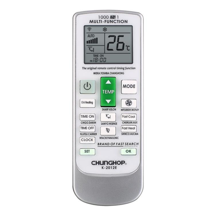 CHUNGHOP K - 2012E Universal Air Conditioner Remote Control with Brand Button Pairing Function - British D'sire Main image
