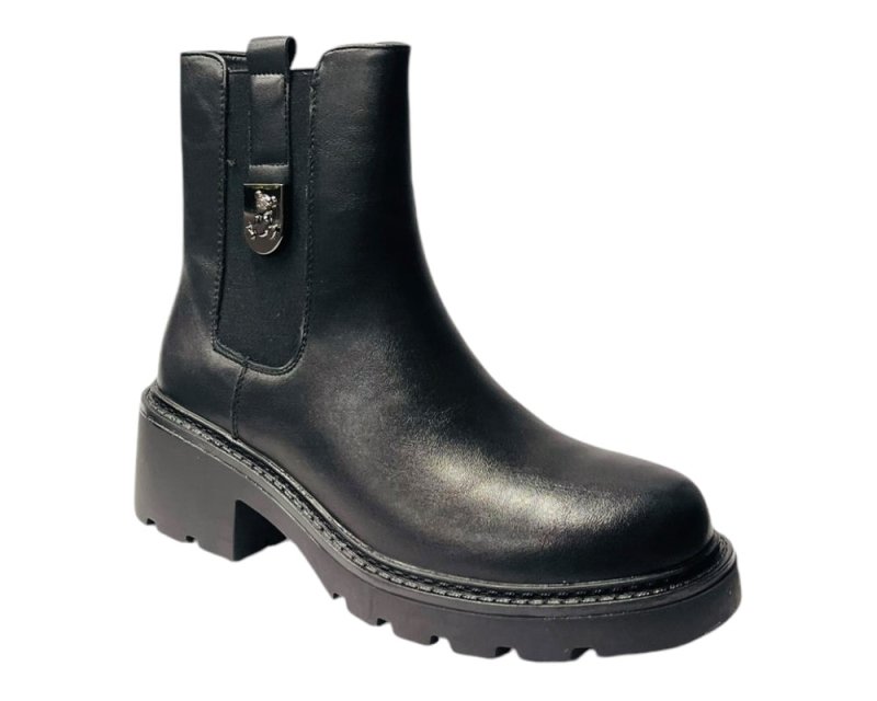 Chunky Sole Faux Leather Chelsea Ankle Boots Secondary image