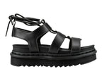 Chunky Sole Faux Leather Lace Up Gladiator Sandals - Sandals - British D'sire