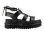 Chunky Sole Faux Leather Lace Up Gladiator Sandals - Sandals - British D'sire