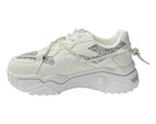Chunky Sole Glitter Lace Up Trainers - Trainers - British D'sire