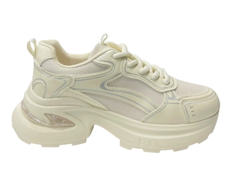Chunky Sole Lace Up Sports Trainers - Trainers - British D'sire