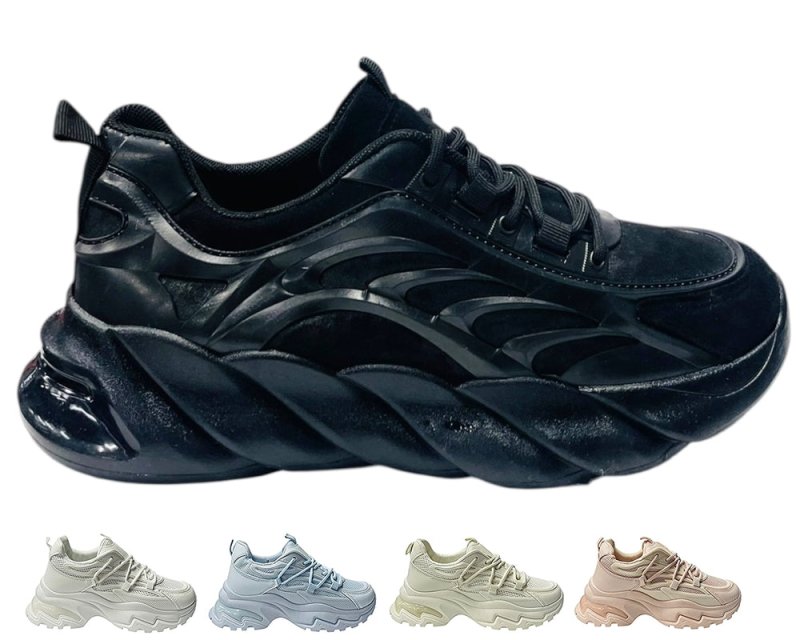 Chunky Sole Lace Up Sports Trainers - Trainers - British D'sire Main image