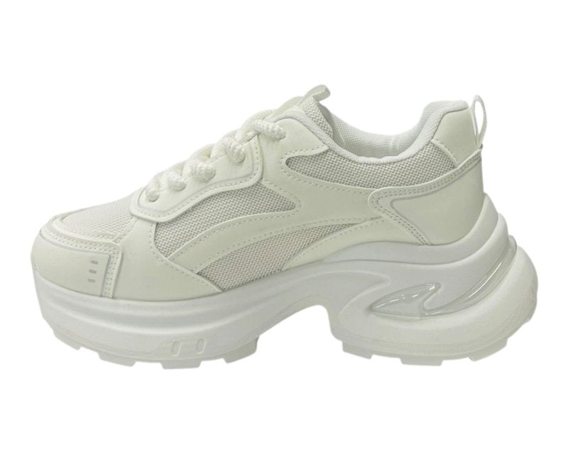 Chunky Sole Lace Up Sports Trainers - Trainers - British D'sire