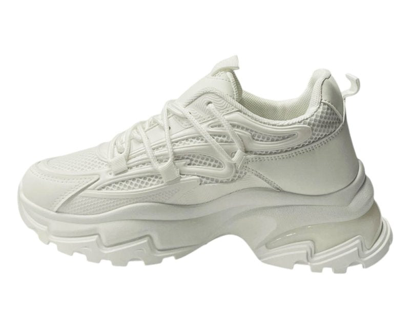 Chunky Sole Lace Up Sports Trainers - Trainers - British D'sire