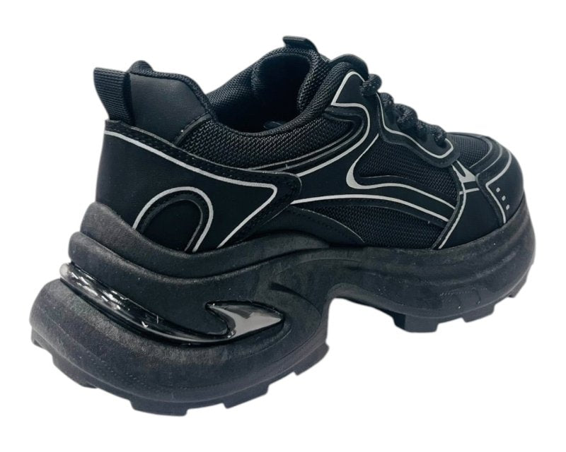 Chunky Sole Lace Up Sports Trainers - Trainers - British D'sire
