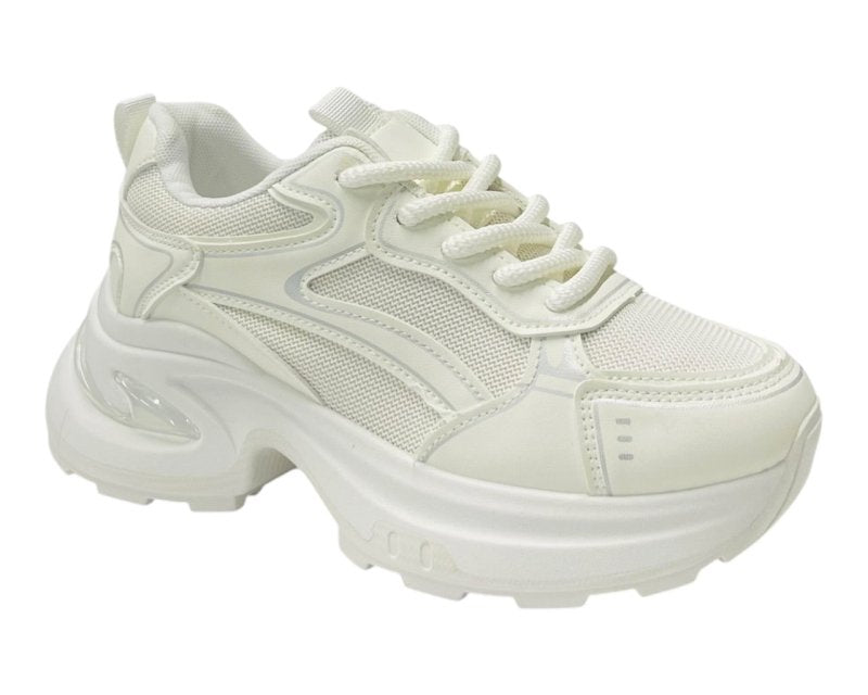 Chunky Sole Lace Up Sports Trainers - Trainers - British D'sire