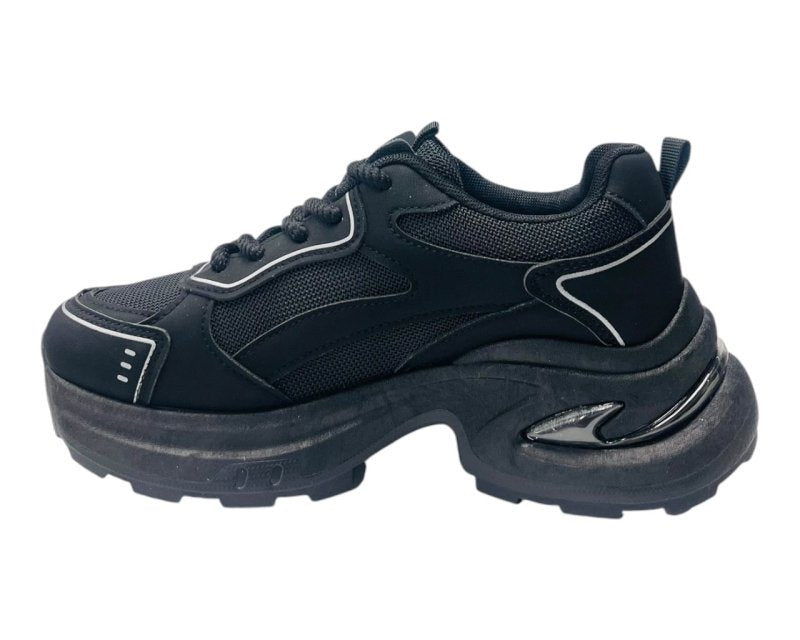 Chunky Sole Lace Up Sports Trainers - Trainers - British D'sire