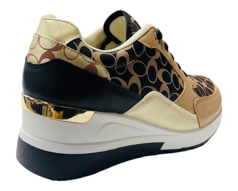 Chunky Sole Lace Up Wedge Trainers - Trainers - British D'sire