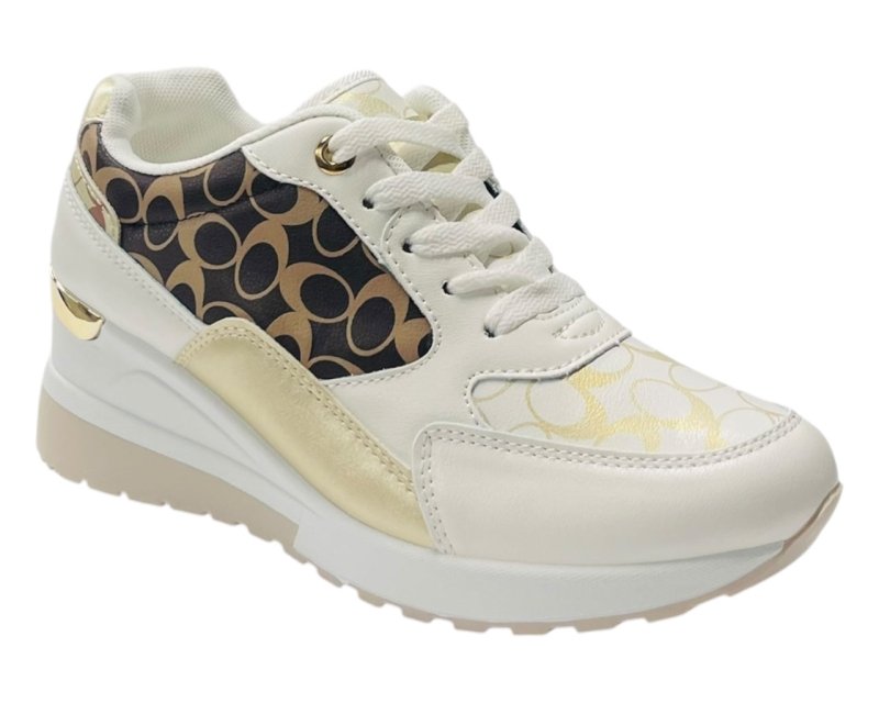 Chunky Sole Lace Up Wedge Trainers - Trainers - British D'sire