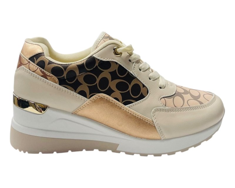 Chunky Sole Lace Up Wedge Trainers - Trainers - British D'sire