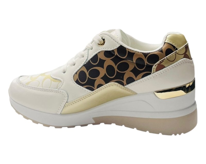 Chunky Sole Lace Up Wedge Trainers - Trainers - British D'sire