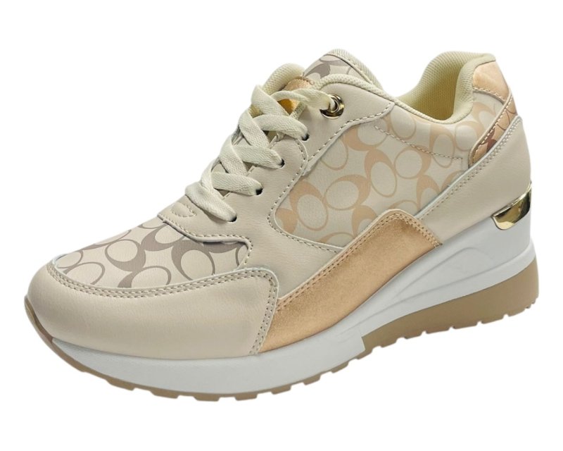 Chunky Sole Lace Up Wedge Trainers - Trainers - British D'sire