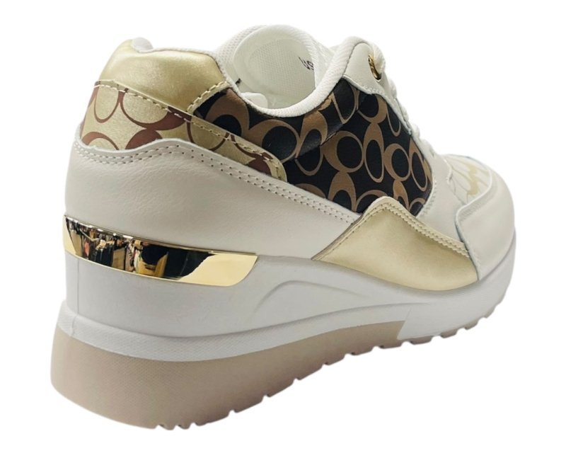 Chunky Sole Lace Up Wedge Trainers - Trainers - British D'sire