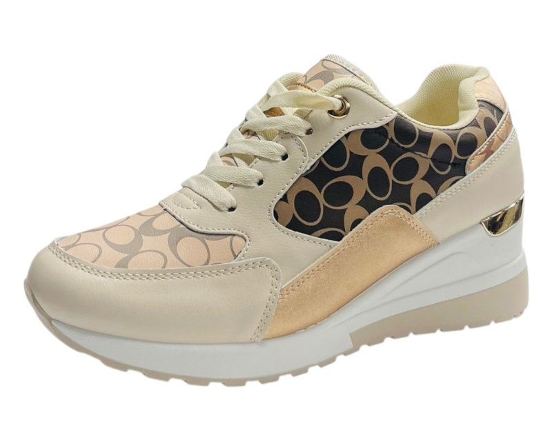 Chunky Sole Lace Up Wedge Trainers - Trainers - British D'sire