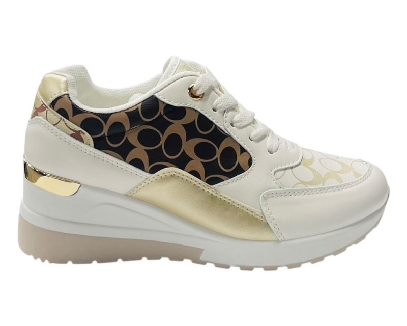 Chunky Sole Lace Up Wedge Trainers - Trainers - British D'sire