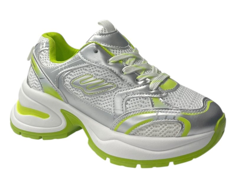 Chunky Sole Mesh Lace Up Sports Trainers Secondary image