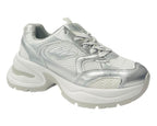 Chunky Sole Mesh Lace Up Sports Trainers - Trainers - British D'sire