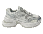 Chunky Sole Mesh Lace Up Sports Trainers - Trainers - British D'sire