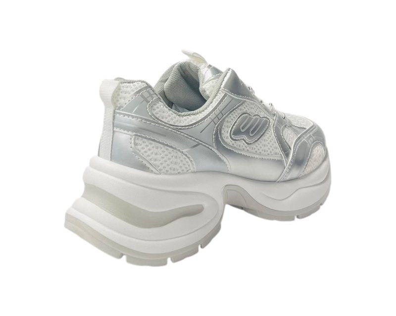 Chunky Sole Mesh Lace Up Sports Trainers - Trainers - British D'sire