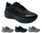 Chunky Sole Mesh Lace Up Trainers - Trainers - British D'sire