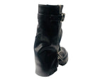 Chunky Sole Mid Calf Zip Fold Over Biker Boots - Boots - British D'sire