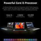 CHUWI CoreBook X Laptop, 14 inch, 8GB+512GB, Windows 10 Home, Intel Core i5 - 8259U Quad Core 2.3GHz - 3.8GHz, Support Dual Band WiFi / Bluetooth / TF Card Extension (Dark Gray) - British D'sire