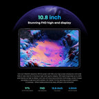 CHUWI HiPad Pro 4G LTE Tablet PC, 10.8 inch, 8GB+128GB, Without Keyboard, Android 11, Qualcomm Snapdragon 662 Octa Core up to 2.0GHz, Support Dual SIM & Bluetooth & WiFi & TF Card (Black+Blue) - British D'sire