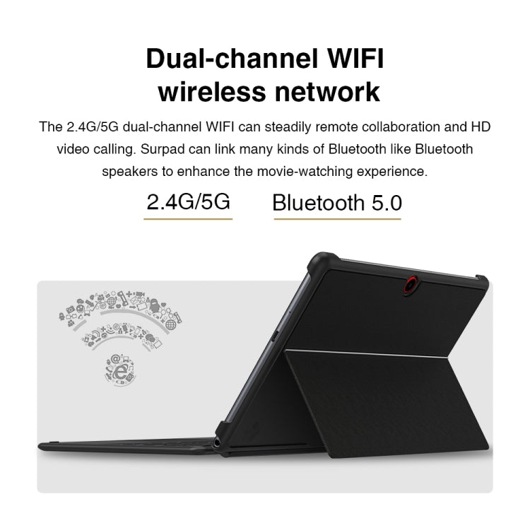 CHUWI Surpad 4G LTE Tablet PC, 10.1 inch, 4GB+128GB, Android 10.0, Helio MT6771V Octa Core up to 2.0GHz, Support Dual SIM & OTG & Bluetooth & Dual Band WiFi, EU Plug (Black+Grey) - British D'sire