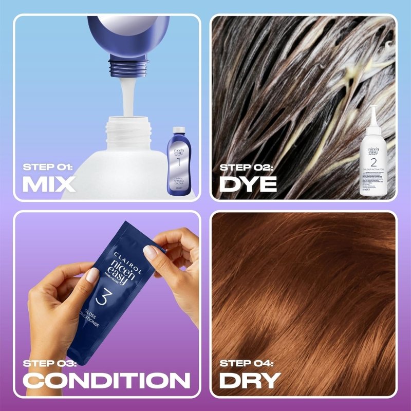 Clairol Nice'n Easy Tone+Gloss Semi Permanent Hair Dye - 645/92 Amber - Hair dye - British D'sire