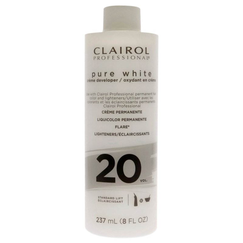 Clairol - Pure White 20 Volume Creme Developer for Unisex - 8 oz Lightener - Lightener - British D'sire Main image