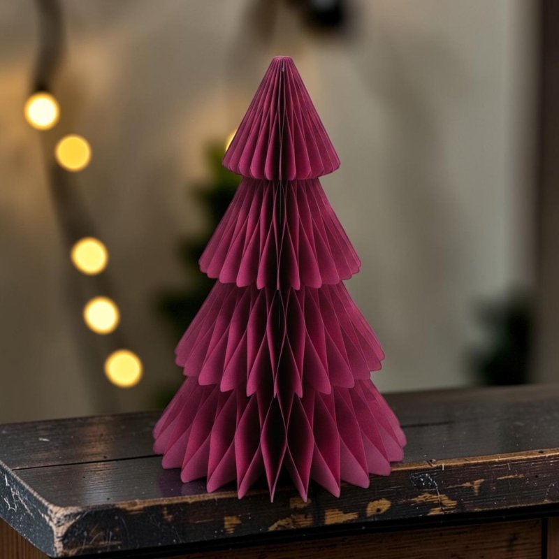 Claret Red Paper Christmas Tree Secondary image