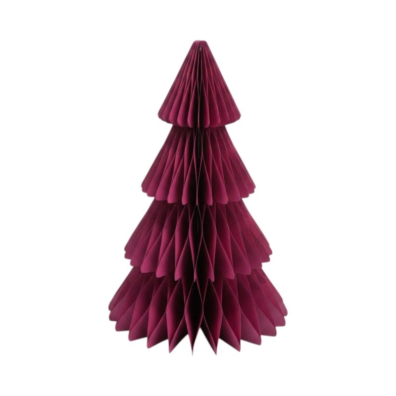 Claret Red Paper Christmas Tree - Christmas Decor - British D'sire Main image