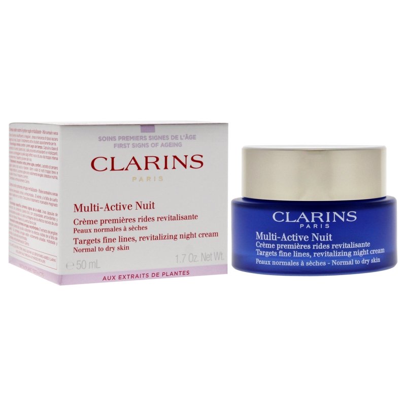 Clarins - Multi - Active Night Cream - Normal to Dry Skin for Unisex - 1.7 oz Cream - Cream - British D'sire