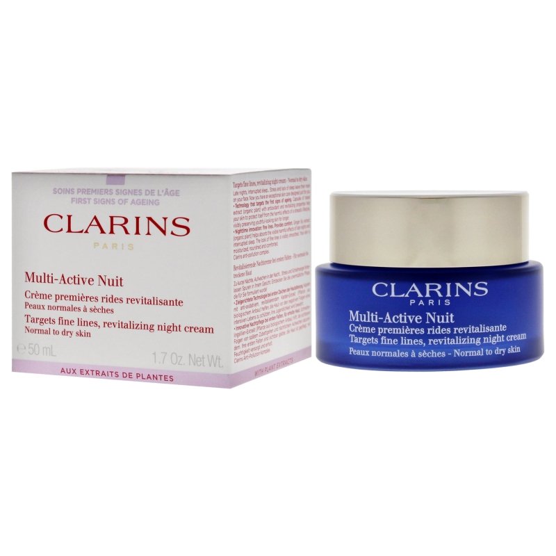 Clarins - Multi - Active Night Cream - Normal to Dry Skin for Unisex - 1.7 oz Cream - Cream - British D'sire