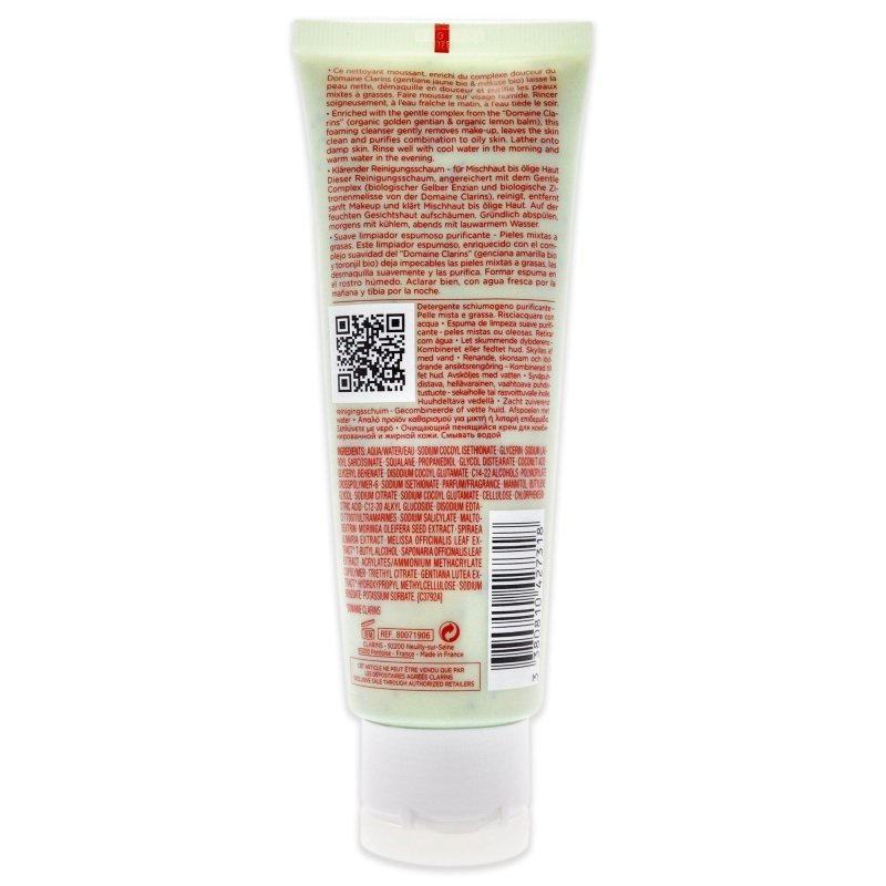 Clarins - Purifying Gentle Foaming Cleanser for Unisex - 4.2 oz Cleanser Secondary image