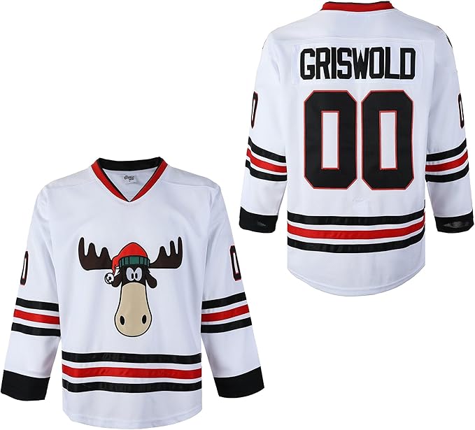 Clark Griswold Men's Movie Hockey Jersey X - Mas Christmas Vacation Stitched S - 4XL - Training Jerseys - British D'sire