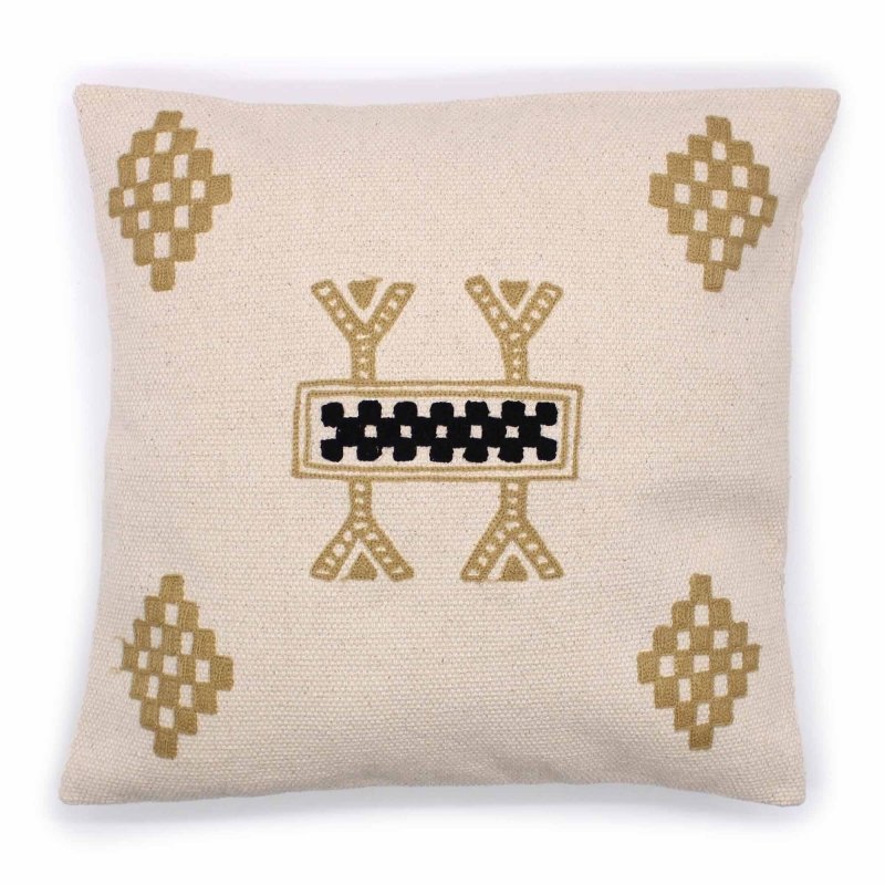 Classic Cushion Cover - Berber Design - 45x45cm - Rag Rug Cushion Covers - British D'sire Main image