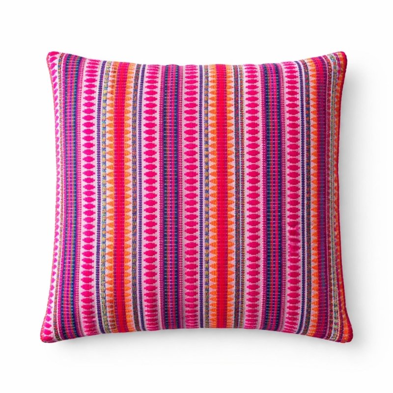 Classic Cushion Cover - Neon Stripes - 45x45cm - Rag Rug Cushion Covers - British D'sire Main image