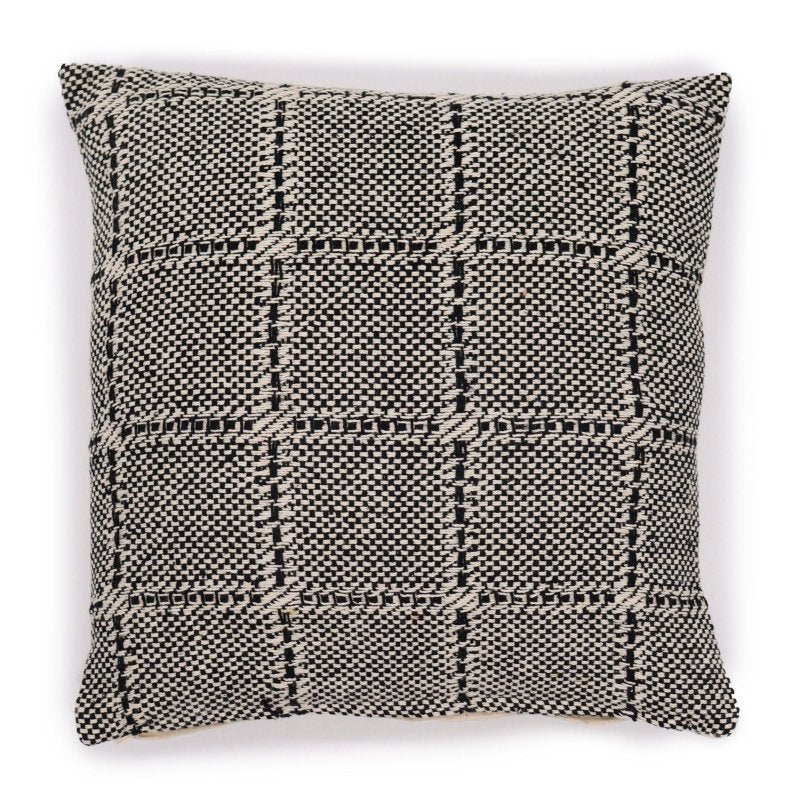 Classic Cushion Cover - Squares Grey - 40x40cm - Rag Rug Cushion Covers - British D'sire Main image